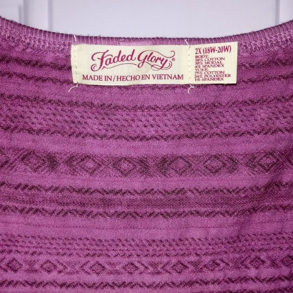 SOLD! NWT Tank Top 2X 18/20 Purple Eggplant - Picture 5 of 7